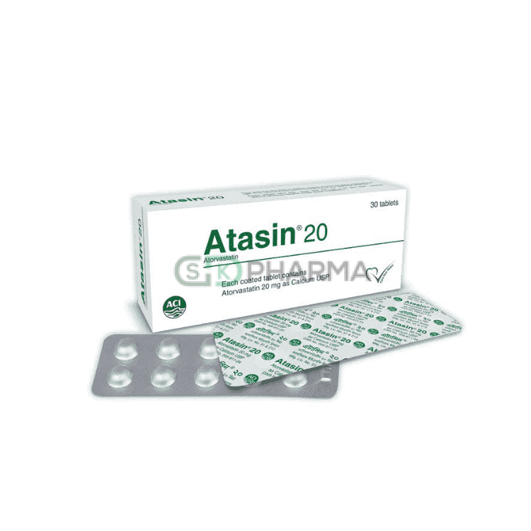 Atasin Tablet 20 mg (Atorvastatin Calcium)